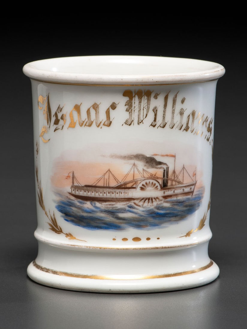 A Paddlewheel Boat Captain's Porcelain Occupational Shaving Mug (1 of 4)