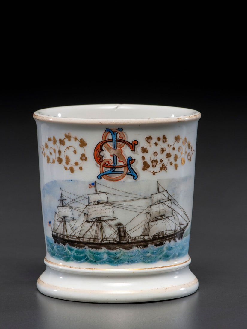A Ship Captain's Porcelain Occupational Shaving Mug (1 of 4)
