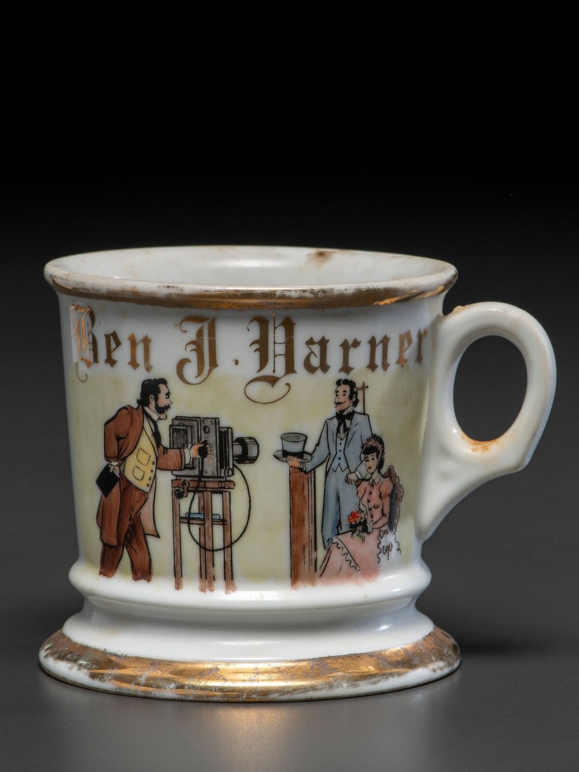 A Photographer's Porcelain Occupational Shaving Mug (1 of 3)