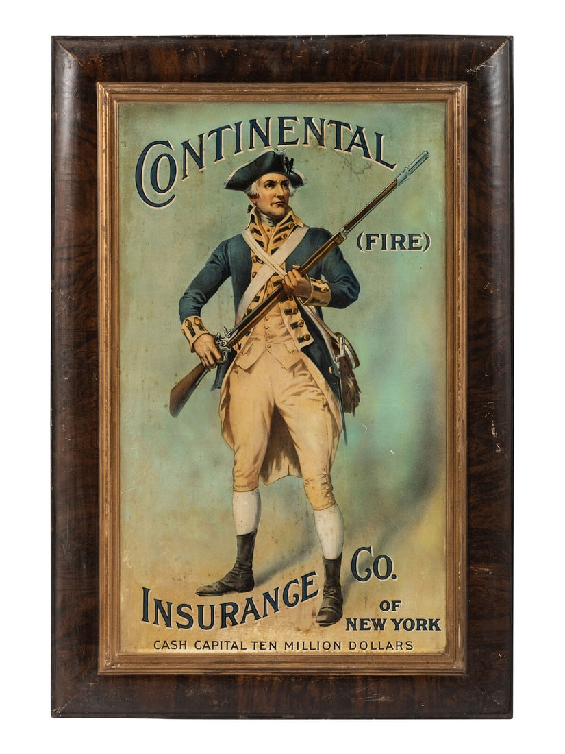 A Continental Insurance Co. of New York Self Framed Tin Advertising Sign (1 of 2)