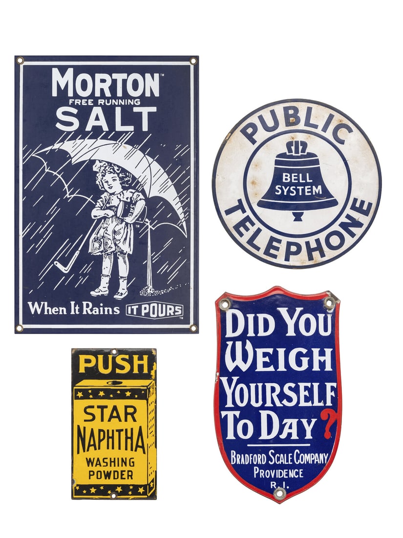 Four Porcelain Advertising Signs (1 of 9)