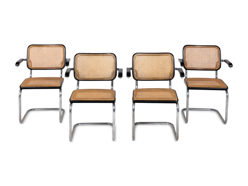 Marcel Breuer
(Hungarian, 1902-1981)
Set of Four Cesca Chairs
Stendig-Knoll, USA (1 of 4)