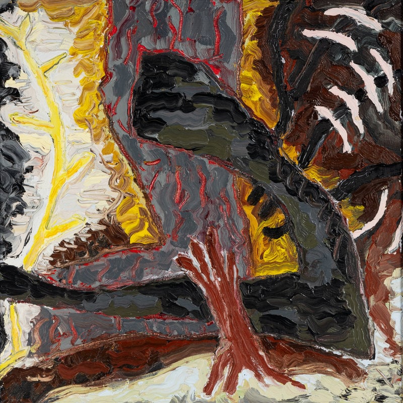 Gregory Amenoff (American, b. 1948) Study for The Heart of the Matter II, 1982: Gregory Amenoff (American, b. 1948) Study for The Heart of the Matter II, 1982 oil on canvas signed Gregory Amenoff, titled, dated and inscribed (verso) 18 1/4 x 18 1/4 inches.