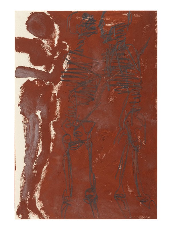 Nino Longobardi (Italian, 1953-1996) Untitled, 1985: Nino Longobardi (Italian, 1953-1996) Untitled, 1985 graphite and acrylic on paper signed Longobardi and dated (verso) 18 3/4 x 13 inches. Size 18 3/4 x 13