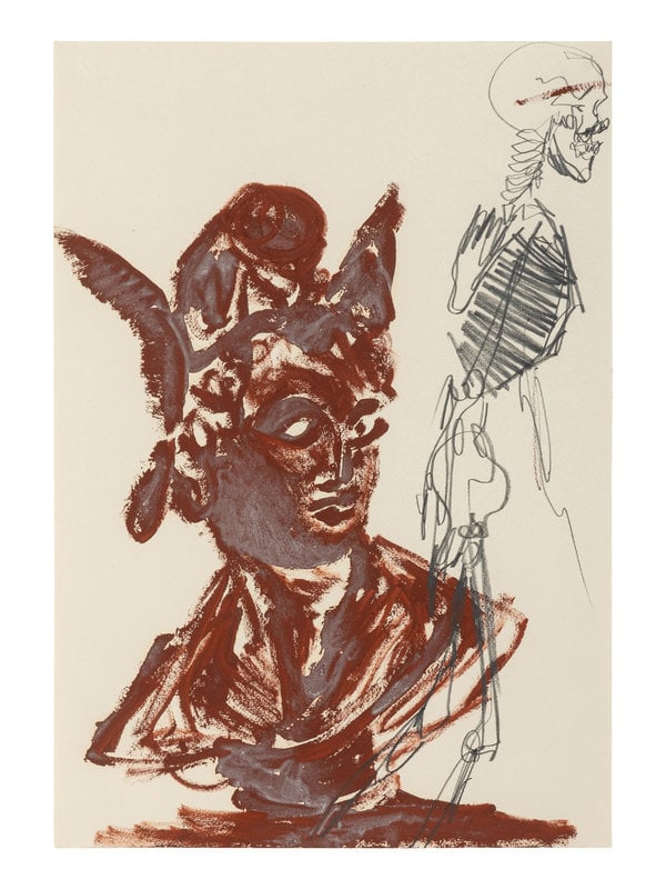 Nino Longobardi (Italian, 1953-1996) Untitled, 1985: Nino Longobardi (Italian, 1953-1996) Untitled, 1985 acrylic and graphite on paper signed Longobardi and dated (verso) 18 3/4 x 13 inches. Size 18 3/4 x 13