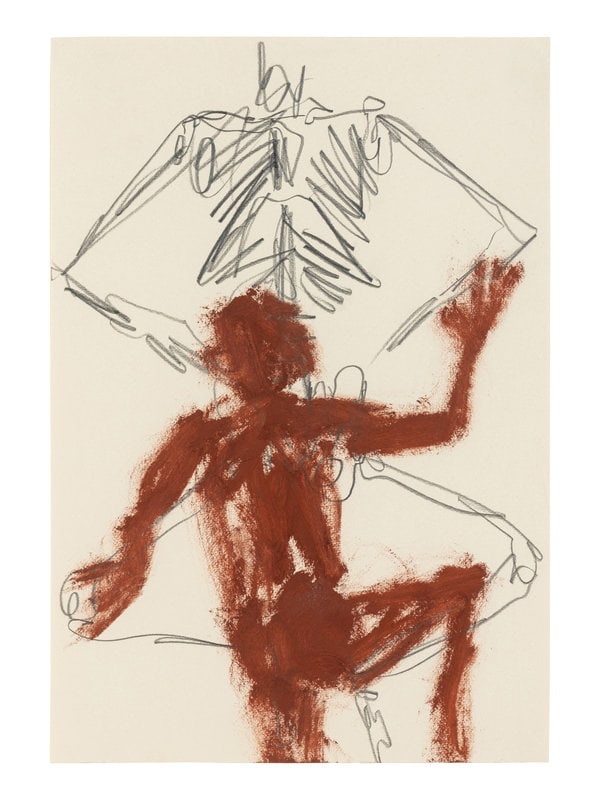 Nino Longobardi (Italian, 1953-1996) Untitled, 1985: Nino Longobardi (Italian, 1953-1996) Untitled, 1985 acrylic and graphite on paper signed Longobardi and dated (verso) 18 3/4 x 13 inches. Size 18 3/4 x 13