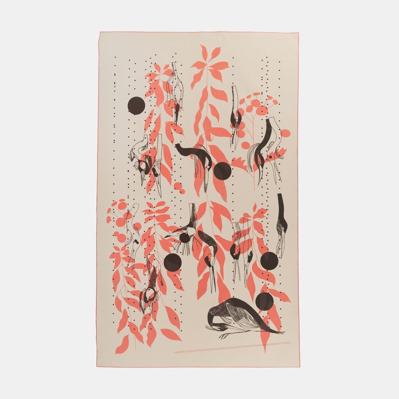 Matthew Brannon (American, b. 1971) Night Sweat, 2004: Matthew Brannon (American, b. 1971) Night Sweat, 2004 silkscreen and embroidery floss on canvas dated and inscribed (verso) 103 3/4 x 65 inches. S. Bitter-Larkin Fine Art, Inc. Size<