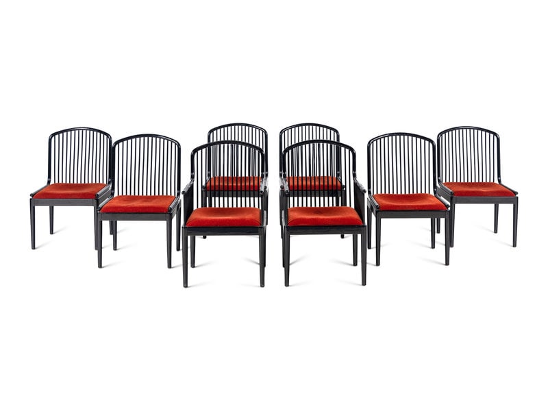 Davis Allen (American, 1916-1999) A Set of Davis Allen for Stendig Dining Chairs: Davis Allen (American, 1916-1999) A Set of Davis Allen for Stendig Dining Chairs H 36 1/2 x W 22 x D 24 inches. Property from the Estate of Dorothy M. Press Size H 36 1/2 x W 22 x D 24