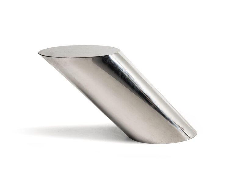 J. Wade Beam (Mid 20th Century) Zephyr Side TableBrueton, USA: J. Wade Beam (Mid 20th Century) Zephyr Side TableBrueton, USA chromed steel H 21 x W 12 x D 38 inches. Size H 21 x W 12 x D 38 inches.