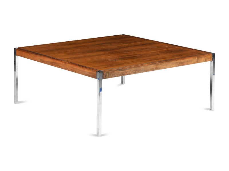 Richard Schultz (American, 1926-2021) Coffee Table, c. 1965Knoll AssociatesUSA: Richard Schultz (American, 1926-2021) Coffee Table, c. 1965Knoll AssociatesUSA rosewood, chrome-plated steel H 16 x W 40 x D 40 inches. Property from the Phyllis Seltzer Trust, Cleveland, Ohio</