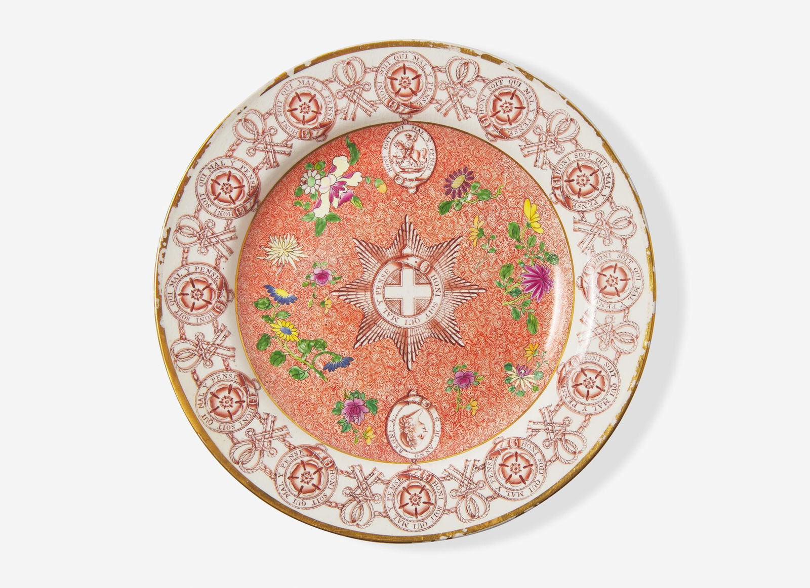 A Wedgwood Pearlware Plate Made for King George III, UK, 1810 (1 of 3)