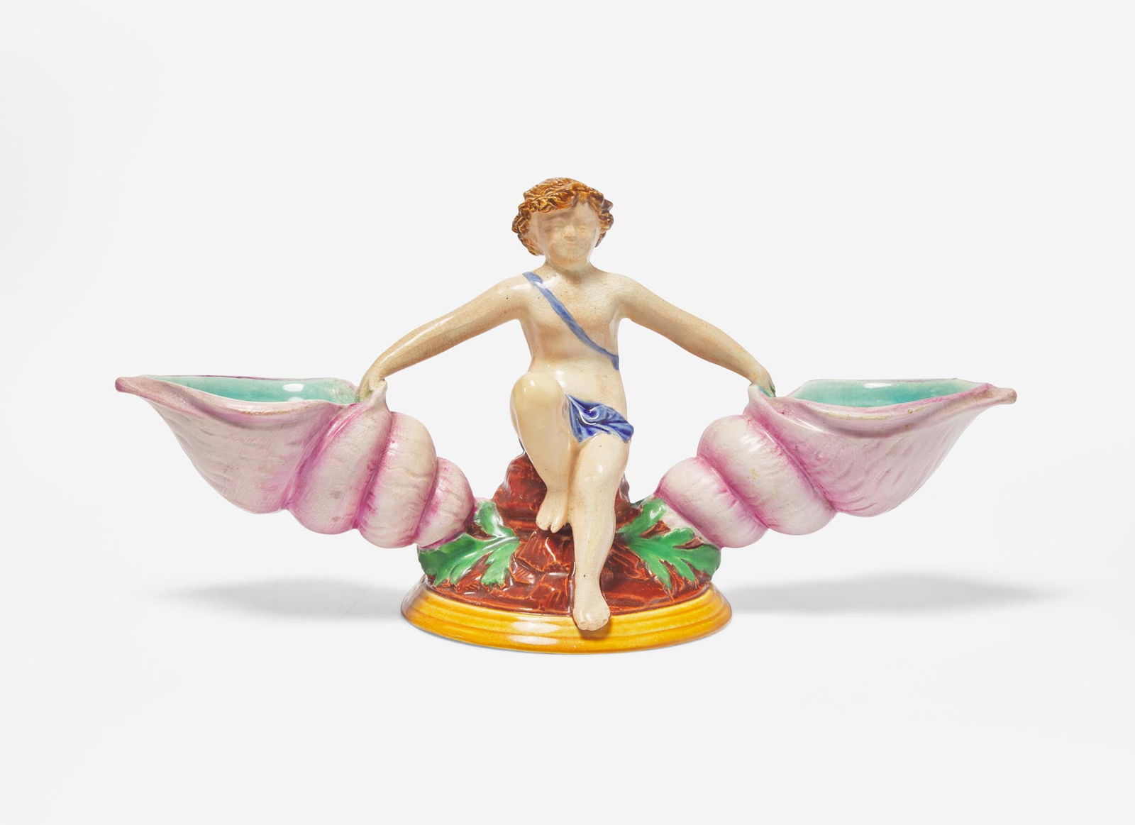 A Wedgwood Majolica Figural Double Salt, UK, circa 1875 (1 of 3)