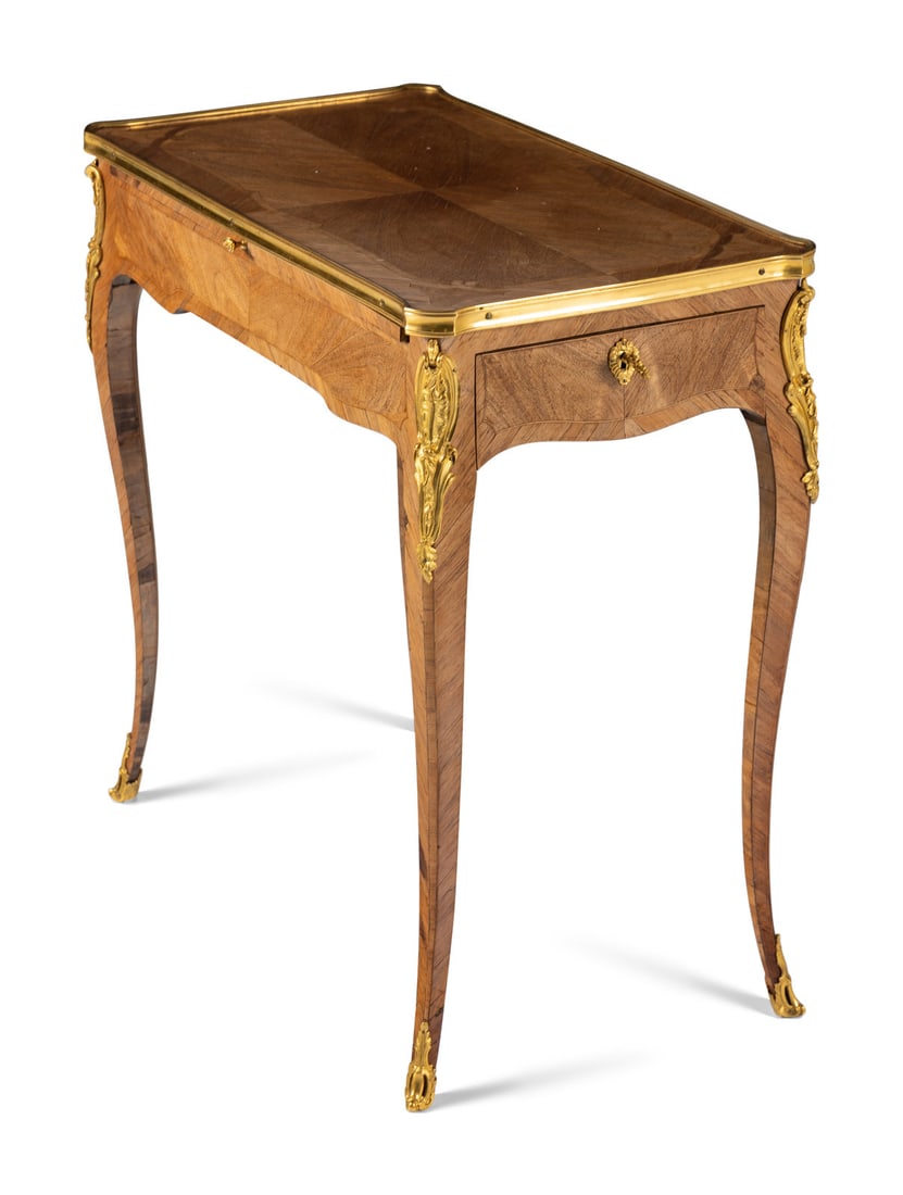 A Louis XV Gilt Bronze Mounted Tulipwood Table à Ecrire (1 of 5)