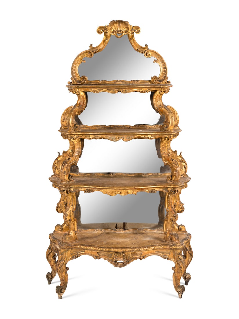 A North Italian Giltwood Four-Tier Étagère (1 of 4)