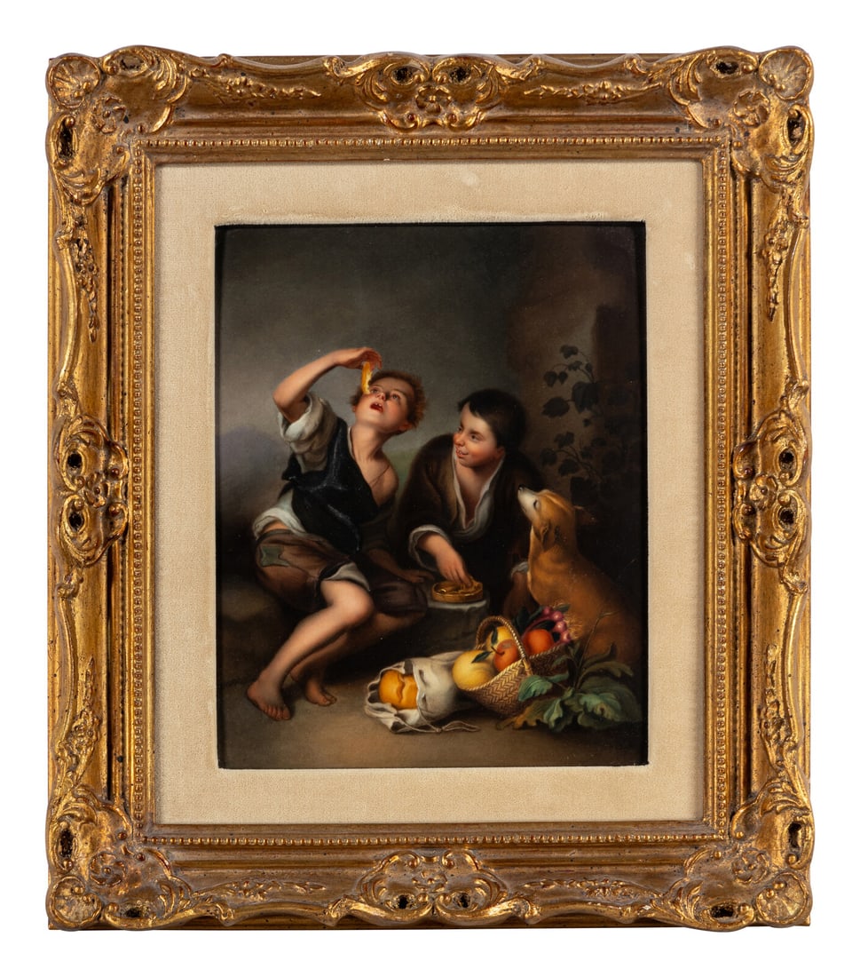 A Berlin (K.P.M.) Porcelain Plaque After Bartolomé Esteban Murillo (1 of 4)