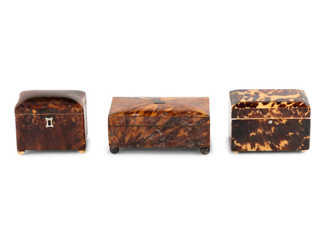 Three George III Tortoise Shell Boxes (1 of 4)