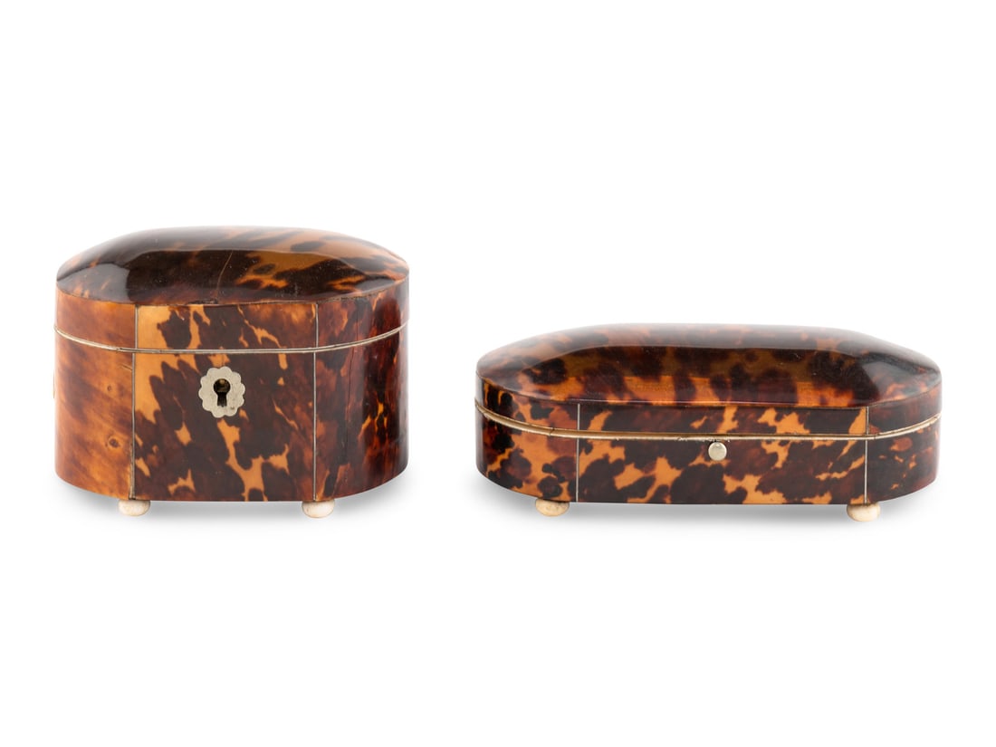 Two Regency Tortoise Shell Boxes (1 of 3)