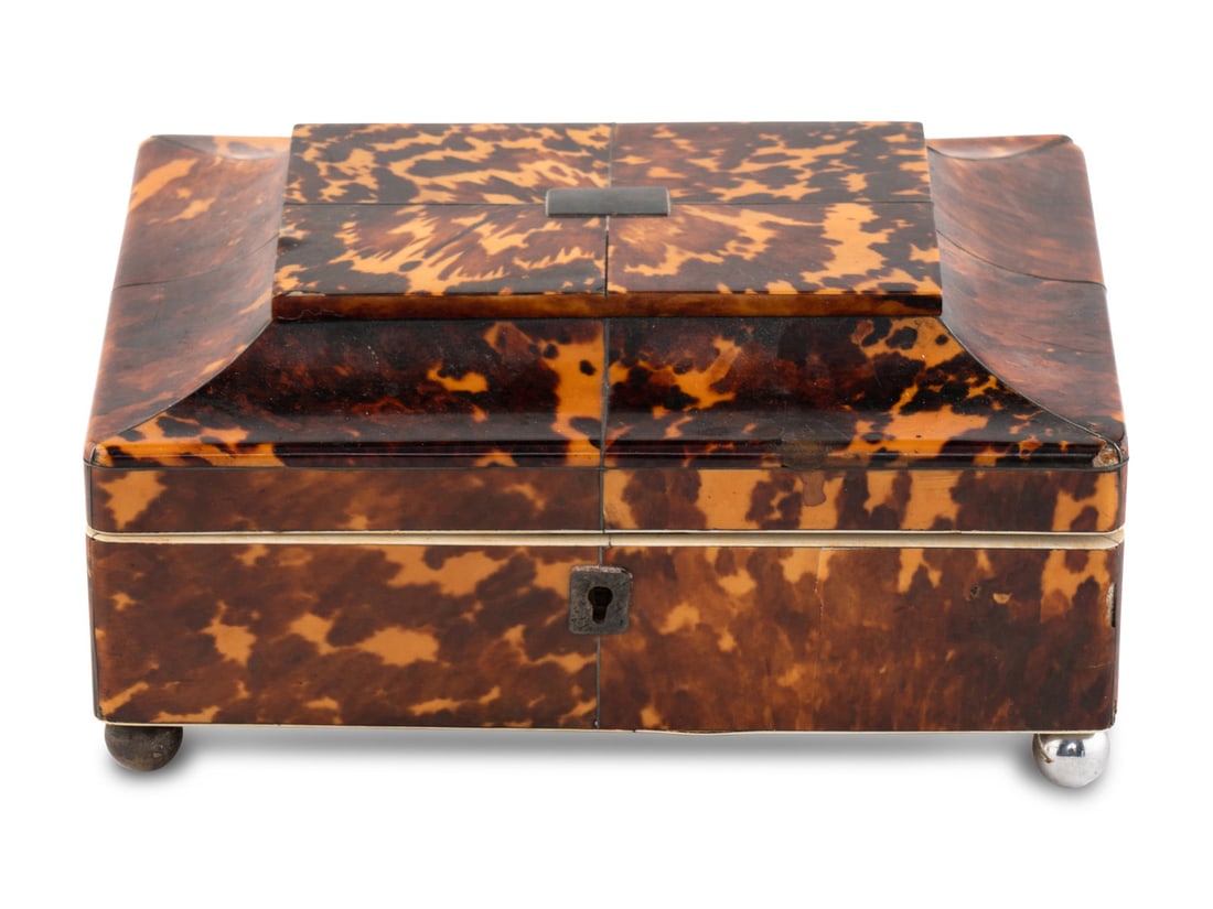A Regency Tortoise Shell Jewelry Box (1 of 5)