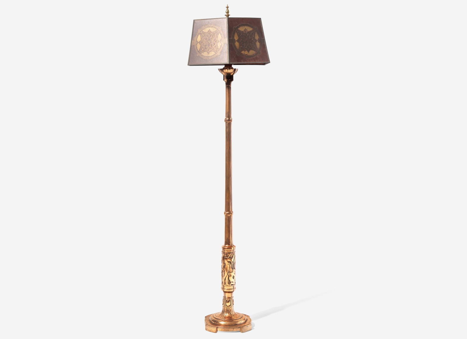 Secessionist, Copper and Mica Floor Lamp (1 of 4)