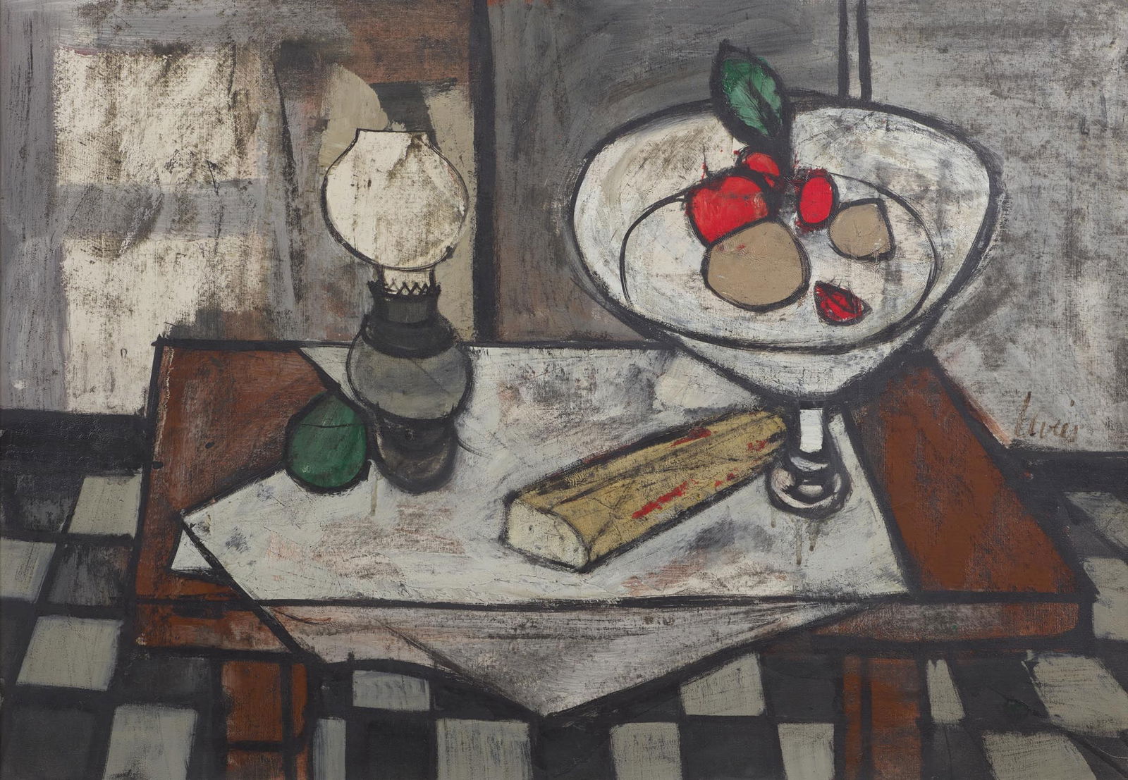 Charles Levier (French, 1920-2003), La Table Rouge (1 of 2)