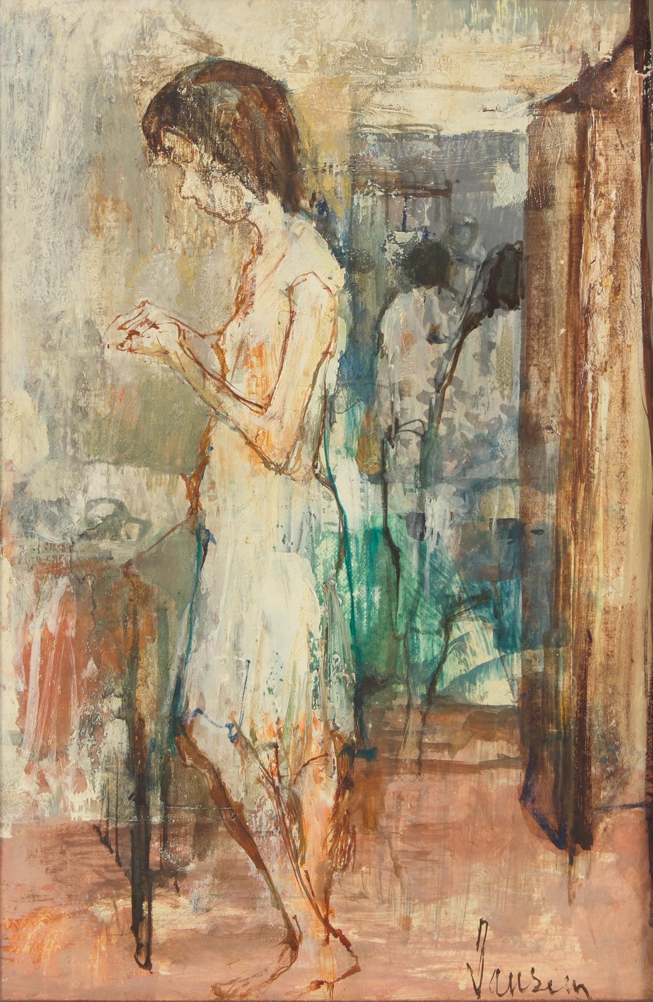 Jean Jansem (French/Armenian, 1920-2013), Untitled: Jean Jansem (French/Armenian, 1920-2013), Untitled Signed bottom right, oil on canvas. 14 x 9 1/2 in. (35.6 x 24.1cm) Provenance Private Collection, New York.