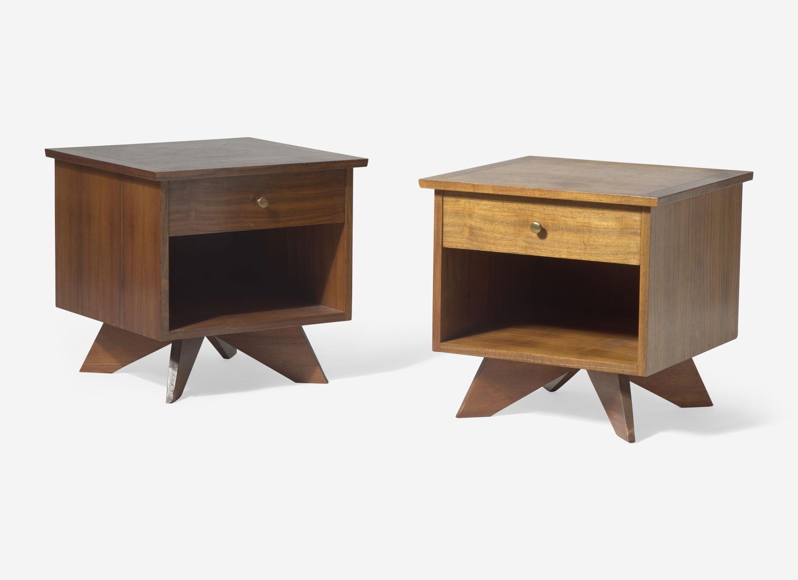 George Nakashima for Widdicomb, Pair of "Origins" Nightstands (1 of 3)
