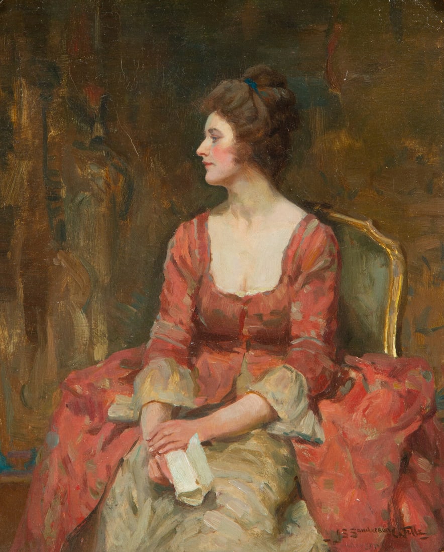 John Sanderson-Wells (British, 1872-1955)  The Letter (1 of 5)