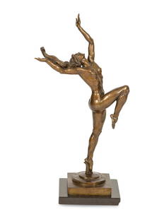 Donald de Lue (American, 1897-1988) Joy of Life: Donald de Lue (American, 1897-1988) Joy of Life bronze with brown patina signed D.DeLue, dated SC. 1981 and © 1987, numbered 11/12, and stamped with the TX monogram for the Tallix Foundry in