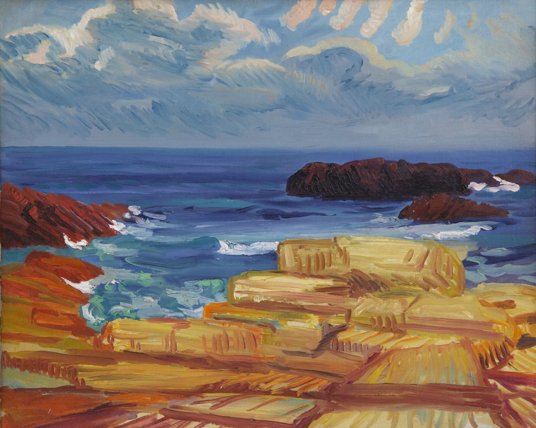 John French Sloan (American, 1871-1951) Black Rocks and Ledges, 1915 (1 of 4)