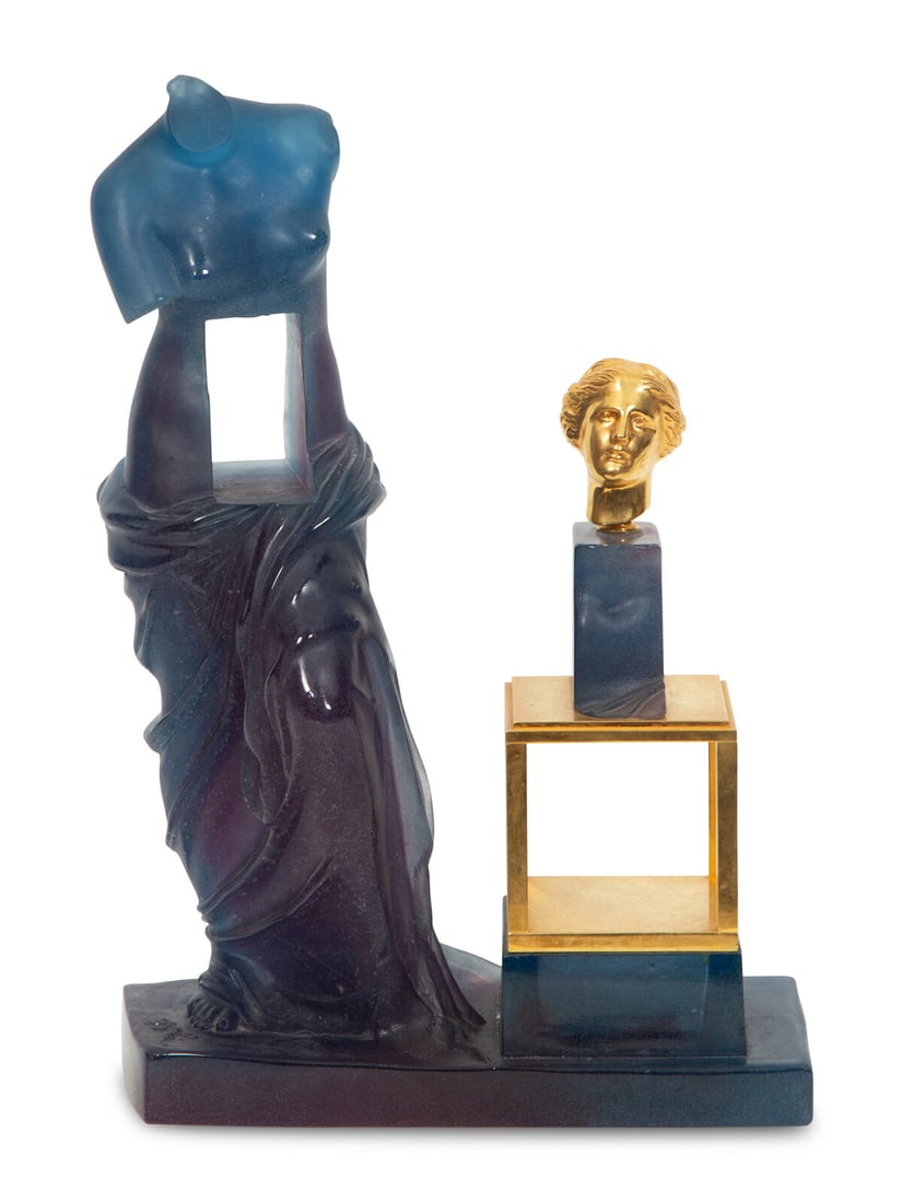 A Daum Pâte de Verre and Bronze Sculpture, Le désir hyperrationnel (1 of 7)