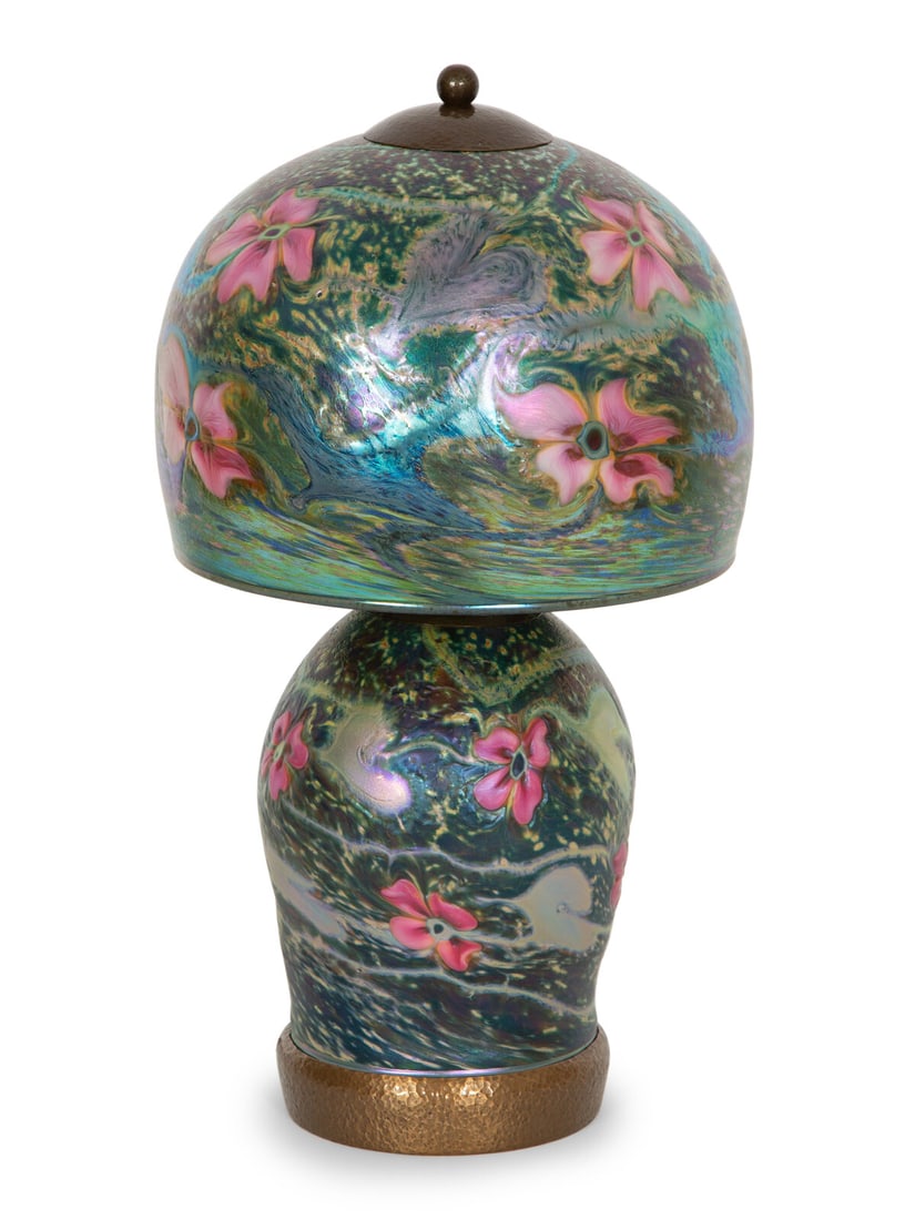 A Charles Lotton Multiflora Art Glass Table Lamp (1 of 4)