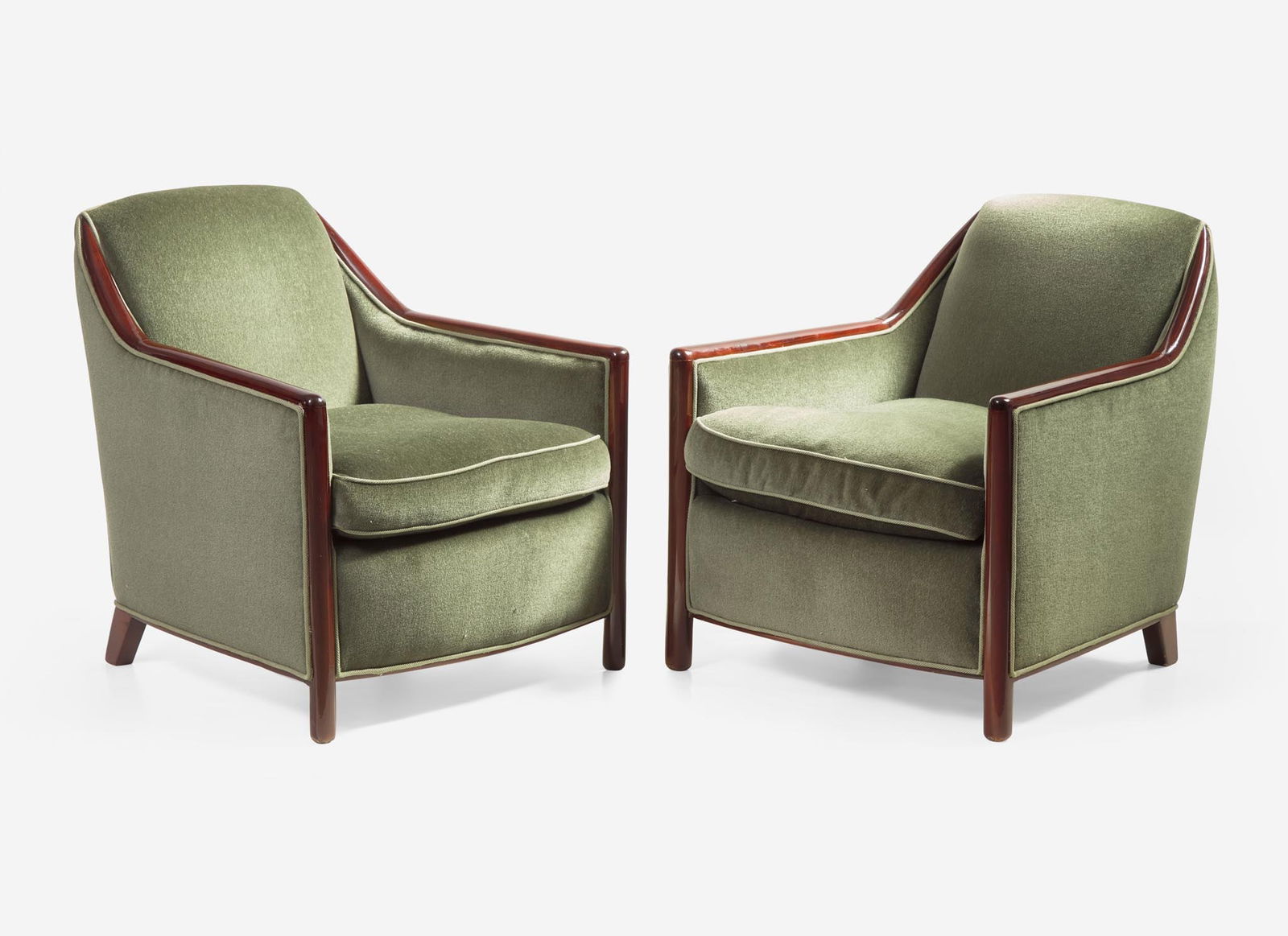 Attributed to Jules Leleu, Pair of Lounge Chairs (1 of 4)