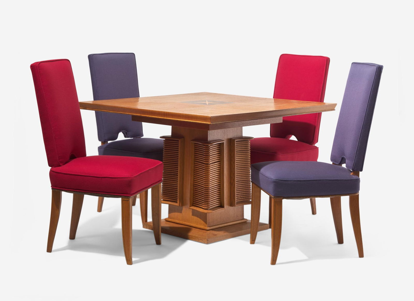 Maxime Old, Important Dining Table and Four Chairs (1 of 5)