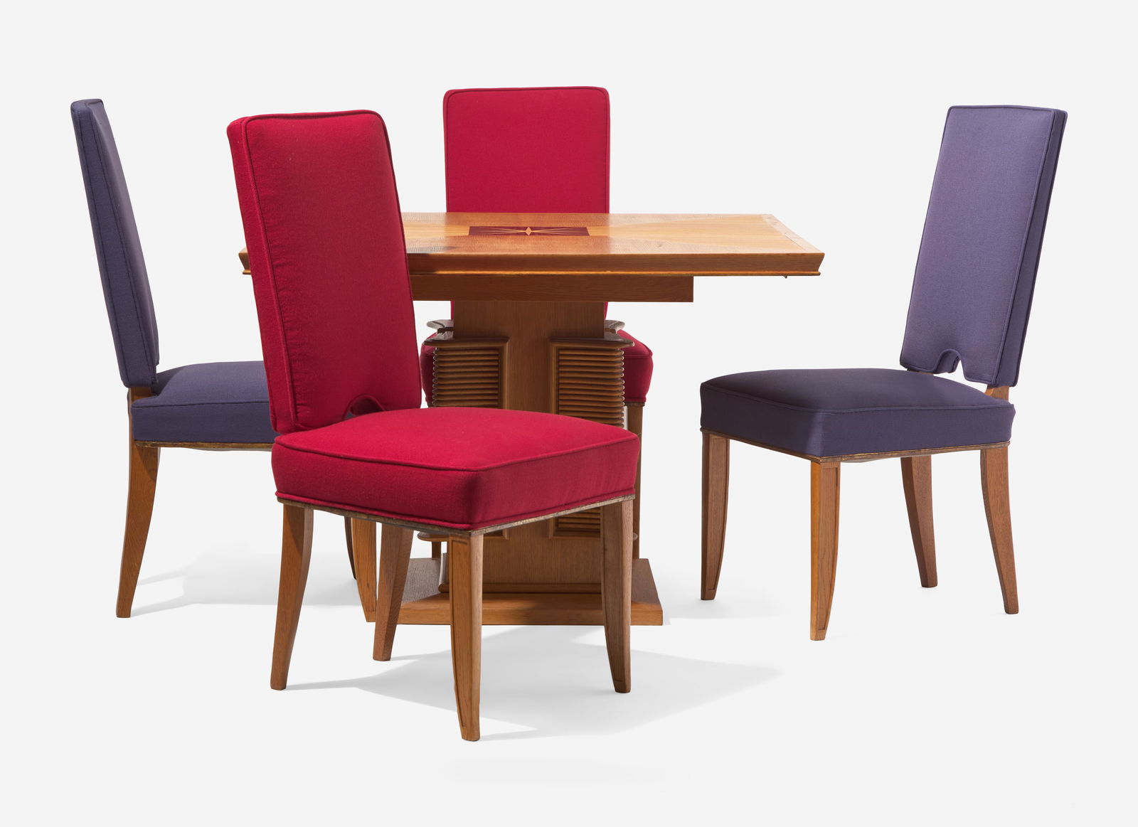 Maxime Old, Important Dining Table and Four Chairs (1 of 5)