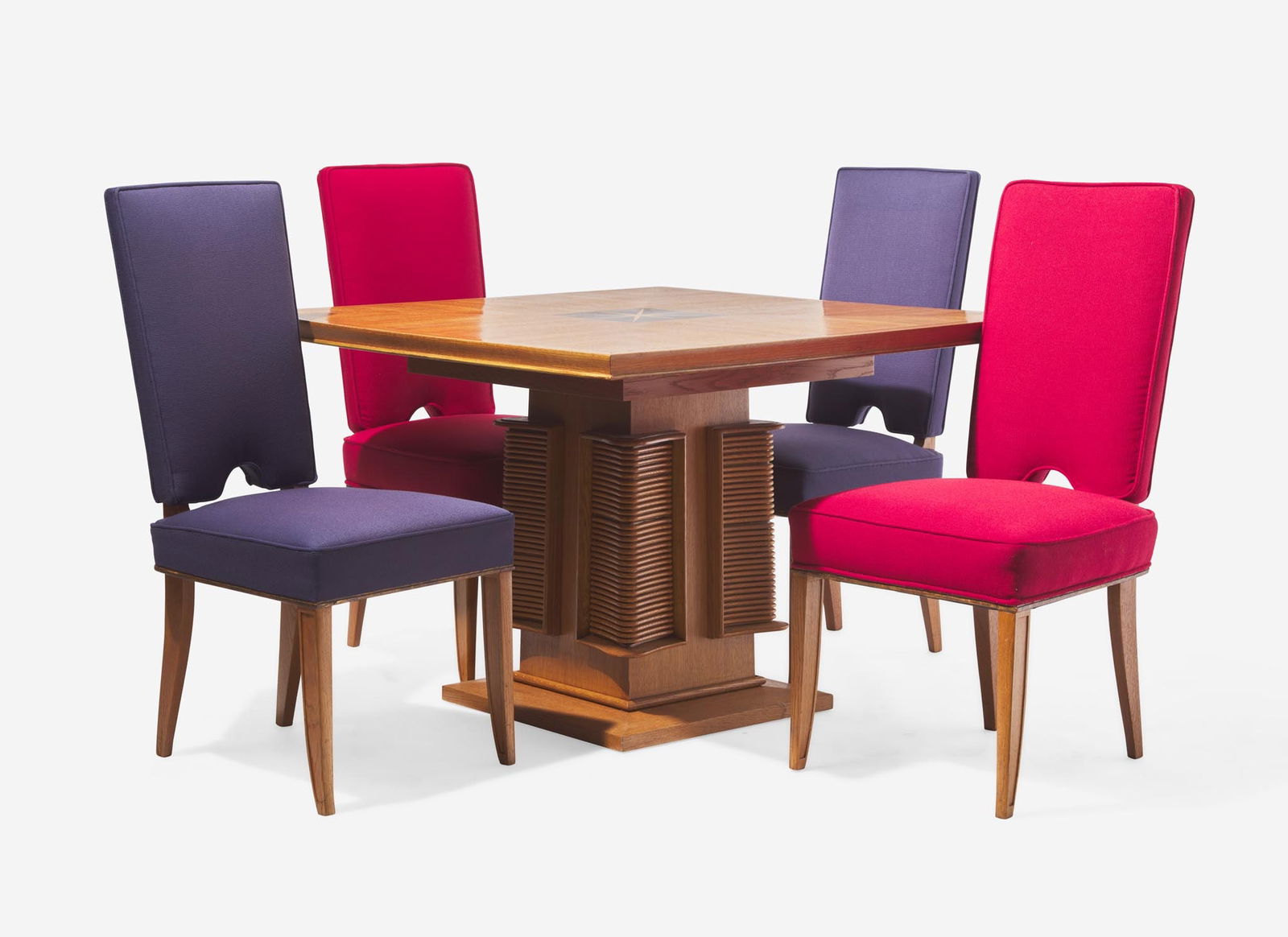 Maxime Old, Important Dining Table and Four Chairs (1 of 5)