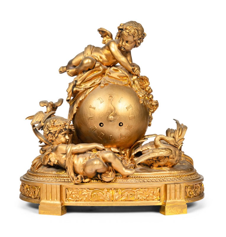 A French Gilt Bronze Figural Clock (1 of 5)
