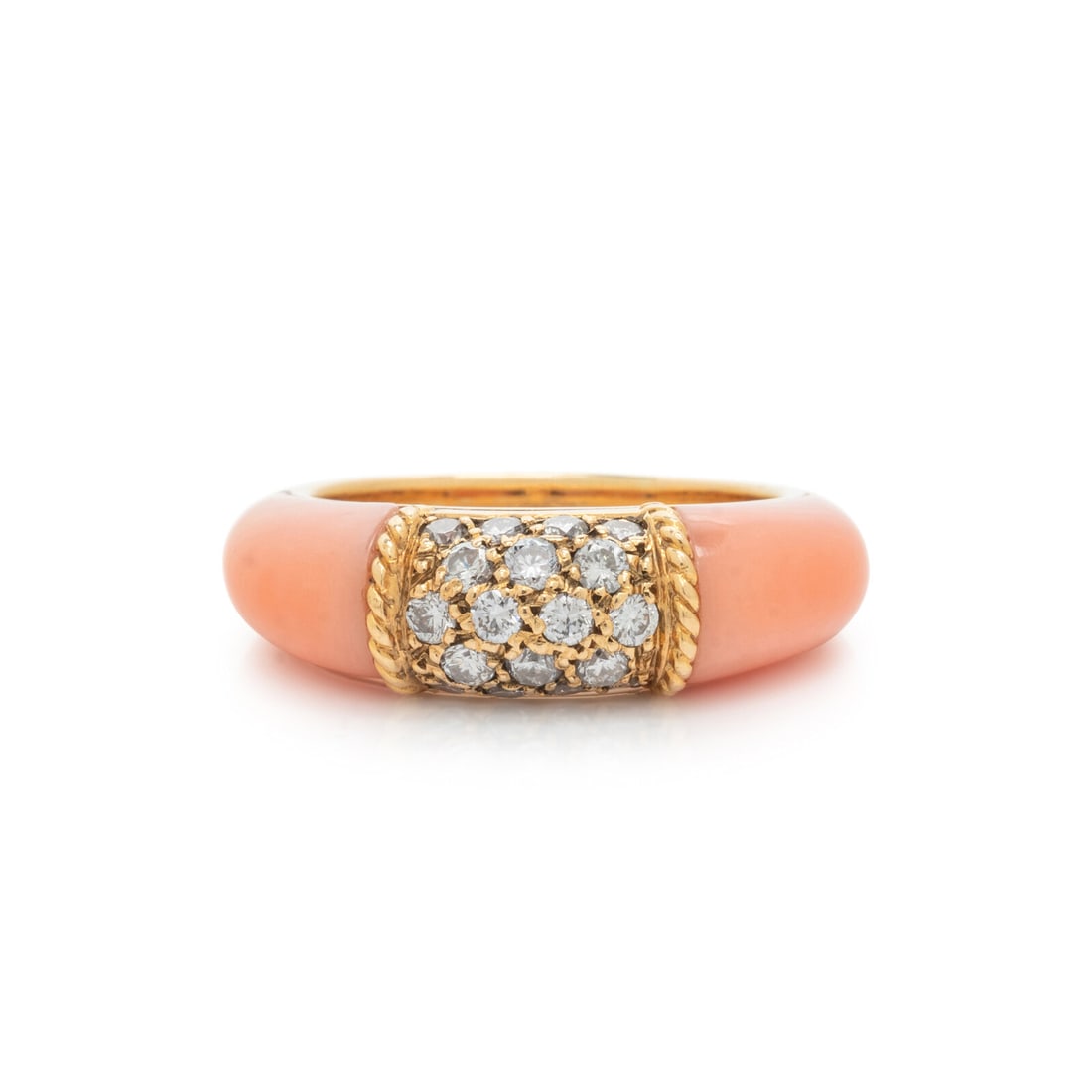 VAN CLEEF & ARPELS, YELLOW GOLD, DIAMOND AND CORAL 'PHILIPPINE' RING (1 of 3)
