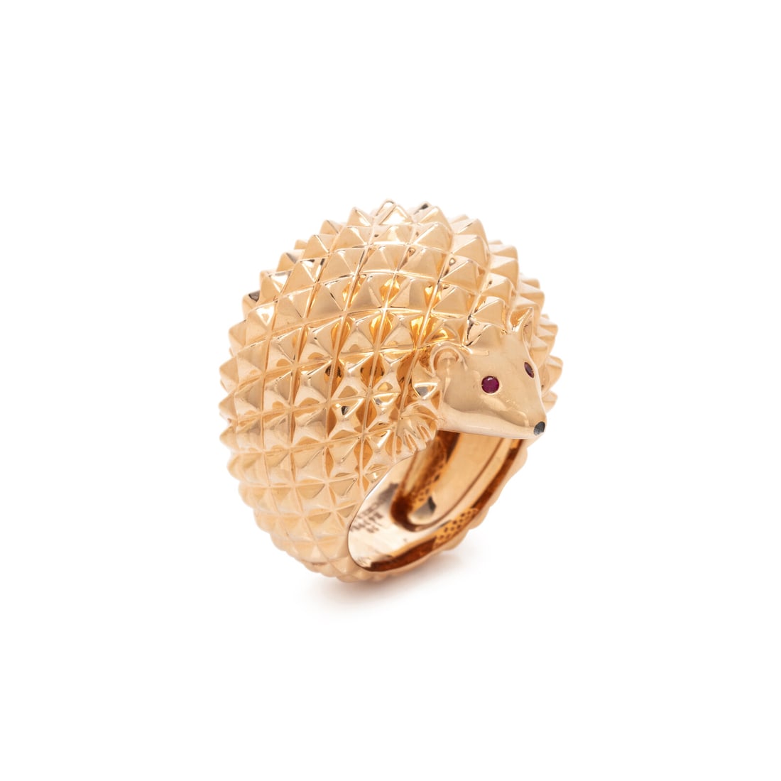 Boucheron Rose Gold And Ruby hans The Hedgehog Ring Auction