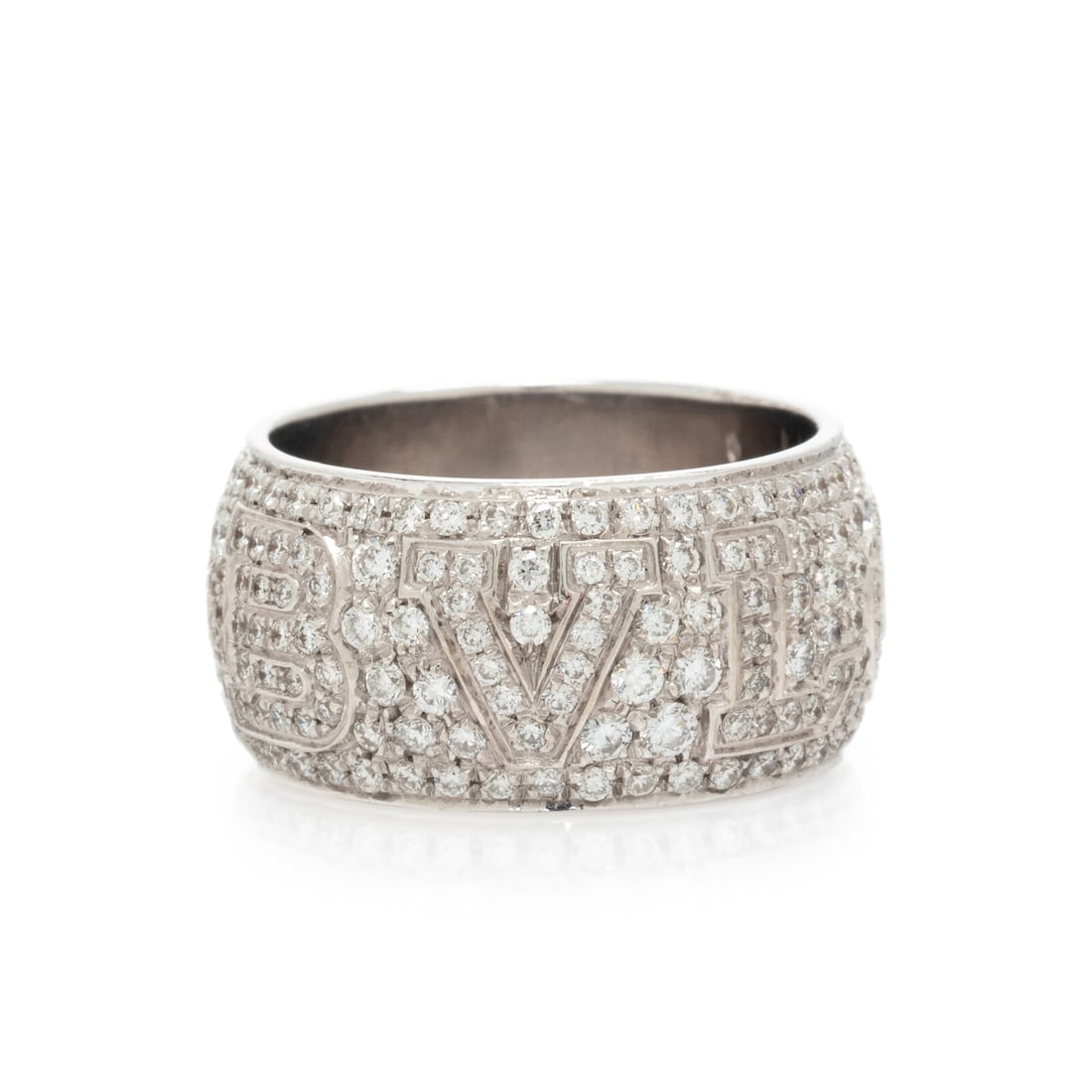 BULGARI, WHITE GOLD AND DIAMOND BAND (1 of 2)