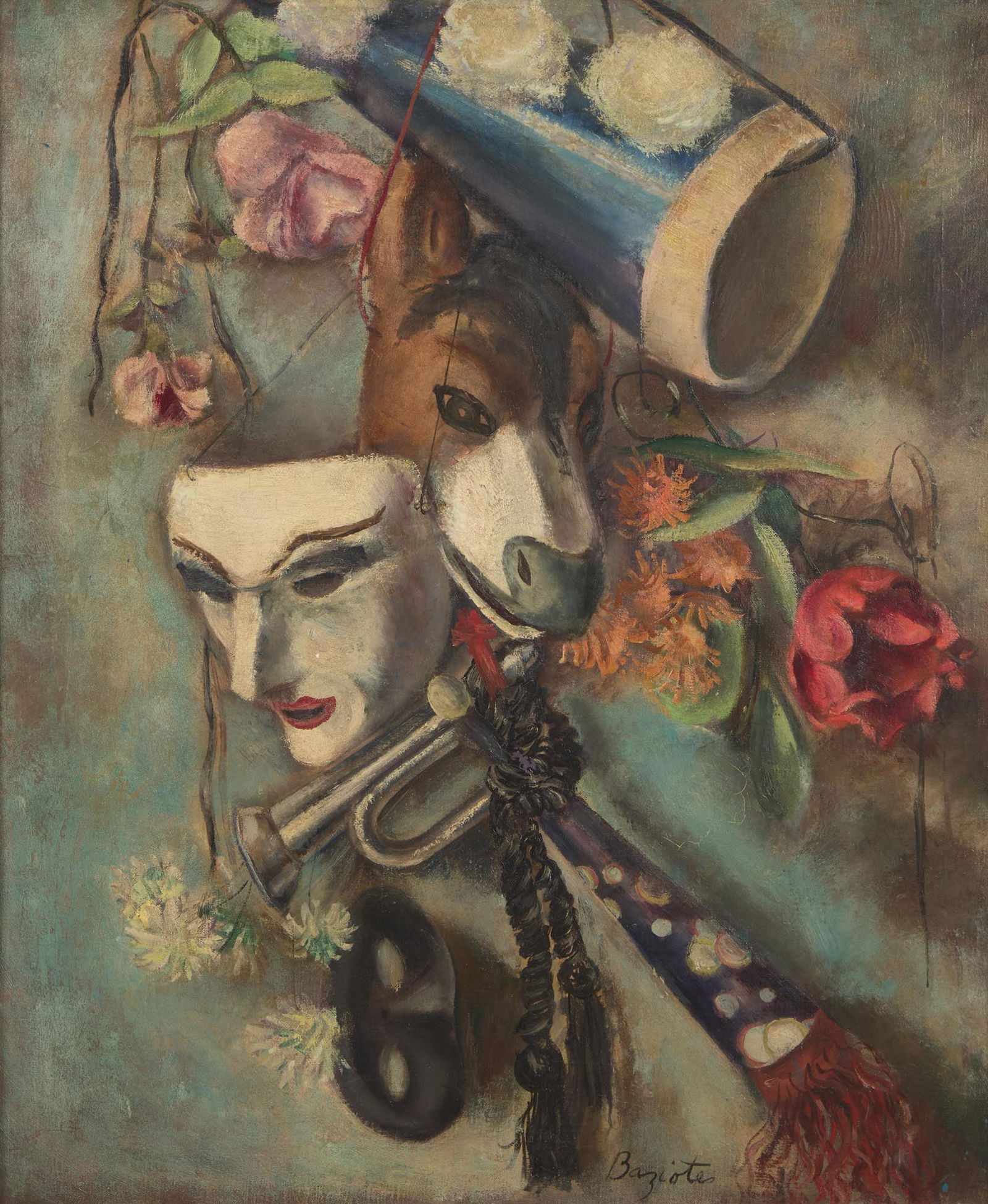 William Baziotes (American, 1912-1963) - Still Life with Masks: William Baziotes (American, 1912-1963) - Still Life with Masks Signed ‘Baziotes’ bottom center, oil on canvas 30 x 25 in. (76.2 x 63.5cm) Provenance Sotheby's, New York, Sale of Nove