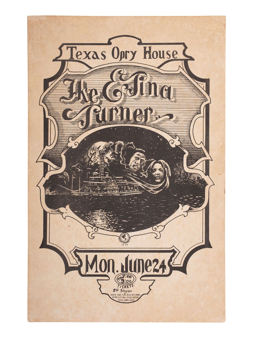 [MUSIC]. A group of 2 posters promoting performances by Ike & Tina Turner, comprising: (1 of 2)