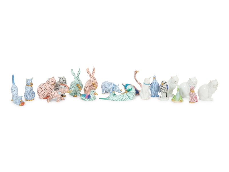 A Group of Twenty Herend Porcelain Animal Figurines (1 of 4)