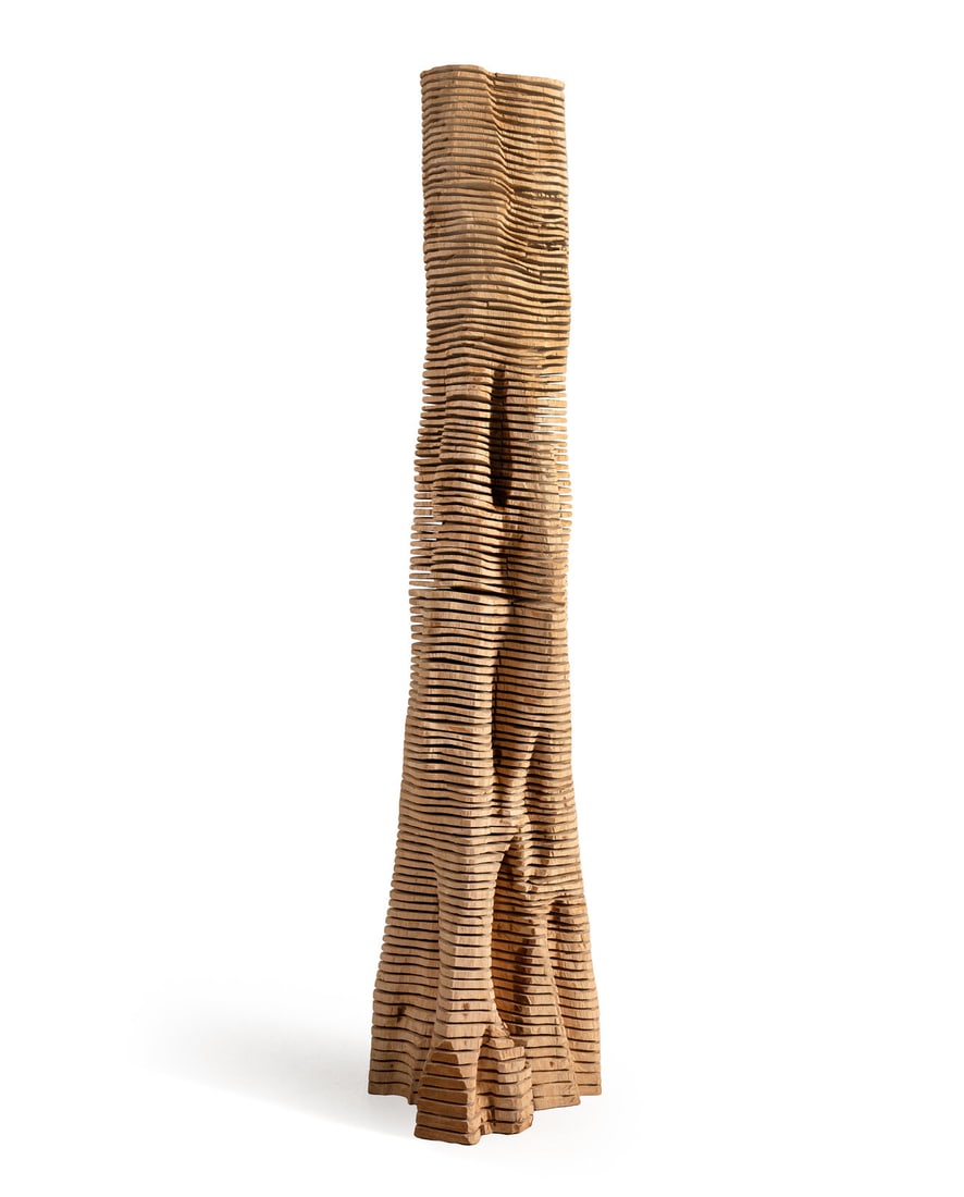 David Nash (British, b. 1945) Crack and Warp Column (Birch), 1999: David Nash (British, b. 1945) Crack and Warp Column (Birch), 1999 birch wood 103 x 22 x 24 inches. Provenance: Haines Gallery, San Francisco