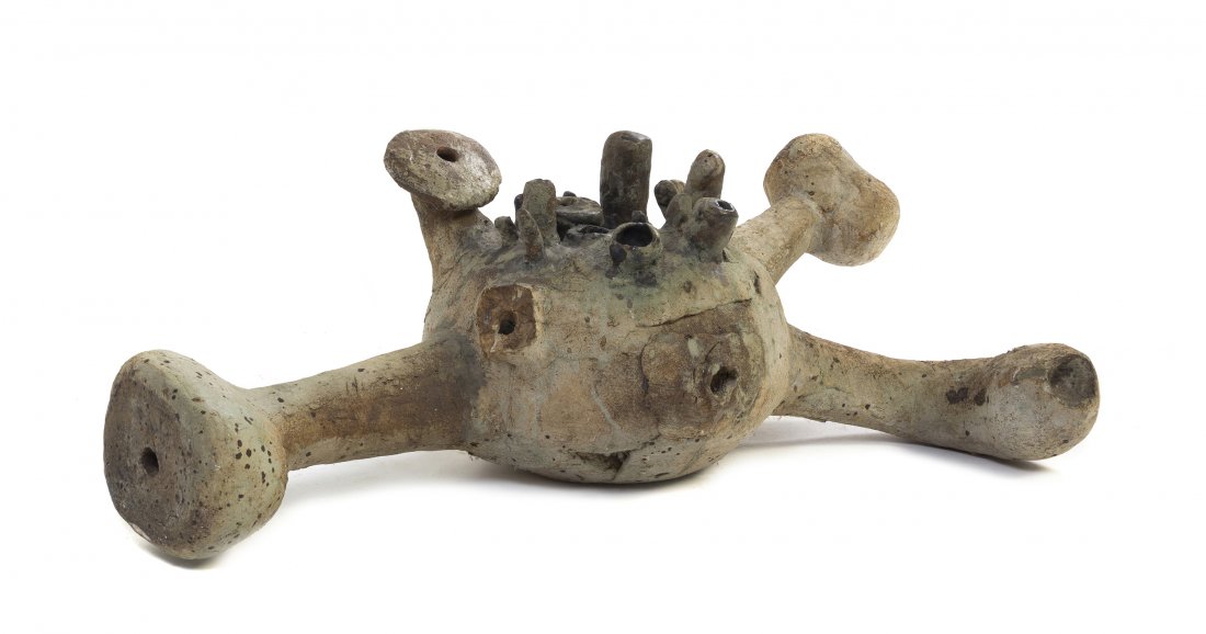 Ruth Duckworth, (British, 1919-2009), Untitled (A: Ruth Duckworth (British, 1919-2009) Untitled (Amorphous Form) stoneware Height: 12 1/2 inches. Property from the Estate of Mr. Leo Herzel, Glencoe, Illinois