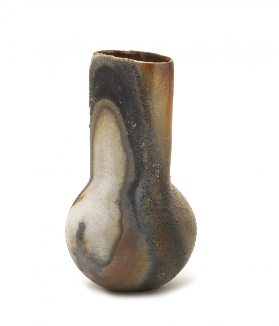 Ruth Duckworth, (British, 1919-2009), Untitled (R: Ruth Duckworth (British, 1919-2009) Untitled (Round Bottom Vase) stoneware inscribed R Height: 5 1/2 inches. Property from the Estate of Mr. Leo Herzel, Glencoe, Illinois