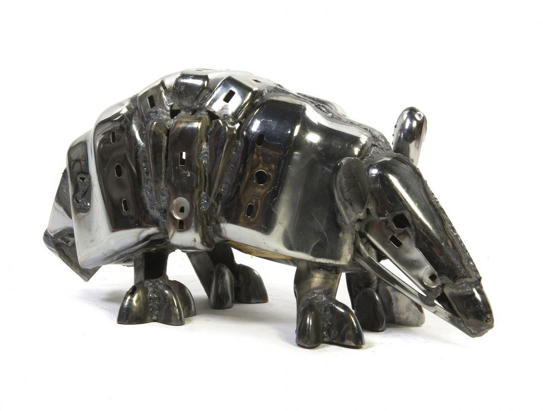 John Kearney, (American, b. 1924), Armadillo: John Kearney (American, b. 1924) Armadillo welded steel inscribed JK Height: 14 inches. Property from the Collection of Mr. James F. Anderton IV, East Lansing, Michigan