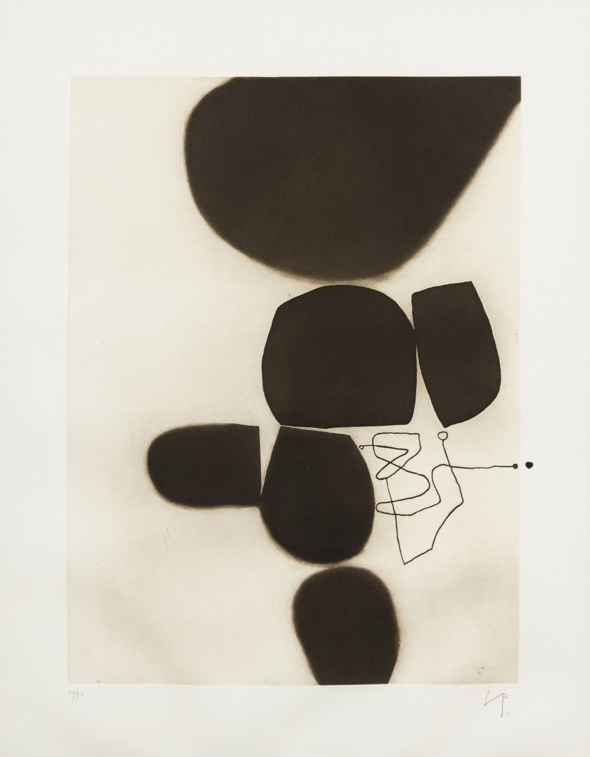 Victor Pasmore, (British, 1908-1998), Three Image: Victor Pasmore (British, 1908-1998) Three Images, 1975 etching and aquatint initialed VP (lower right) 25 3/4 x 20 inches. Property of a Private Collector, Denver, Colorado Pro