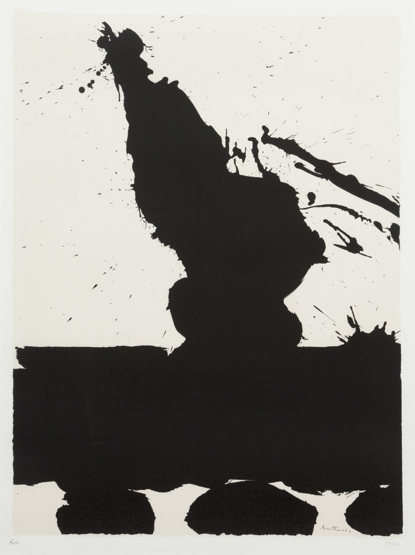 Robert Motherwell, (American, 1915-1991), Africa,: Robert Motherwell (American, 1915-1991) Africa, no. 2 (from Africa suite) silkscreen edition 134/150, initialed RM (lower left) 31 1/2 x 23 inches.
