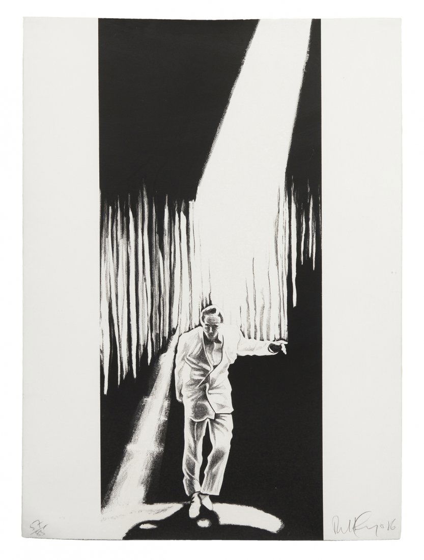 Robert Longo, (American, b. 1953), The Entertaine: Robert Longo (American, b. 1953) The Entertainer, 1986 lithograph edition 57/85, signed Robert Longo and dated (lower right) 30 x 21 inches.