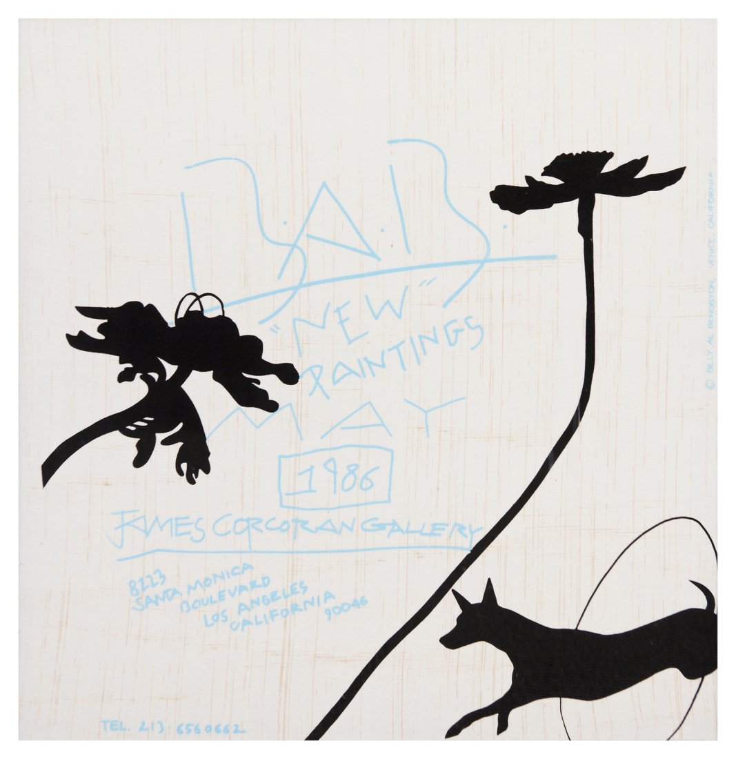 Billy Al Bengston, (American, b. 1934), New Paint: Billy Al Bengston (American, b. 1934) New Paintings, 1986 silkscreen 16 1/2 x 15 1/2 inches.